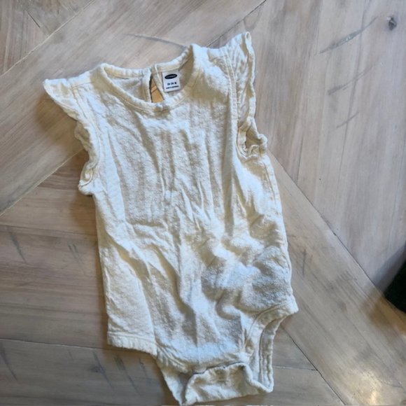 Olive Green Dress and Cream Onesie - Picture 3 of 6